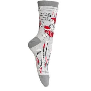 Blue Q Socks Novelty Being Normal Was Boring Turtle Women's Crew Socks Size 5-10